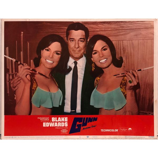 Gunn original 1967 vintage lobby card