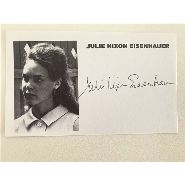 Julie Nixon Eisenhower original signature