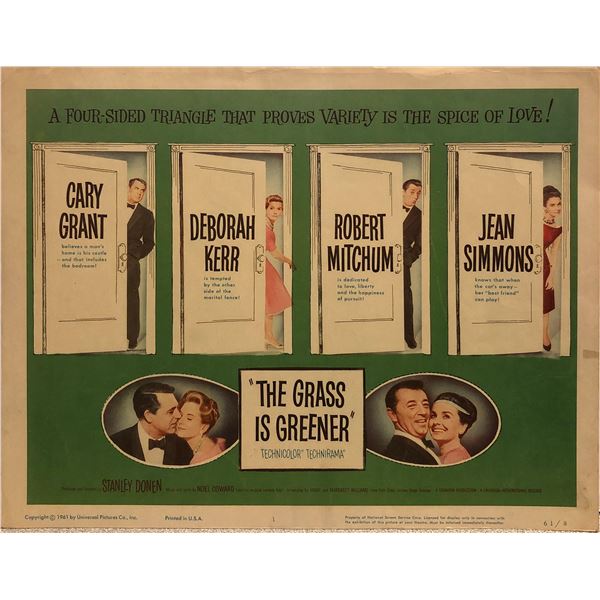 Grass is Greener original 1961 vintage lobby card