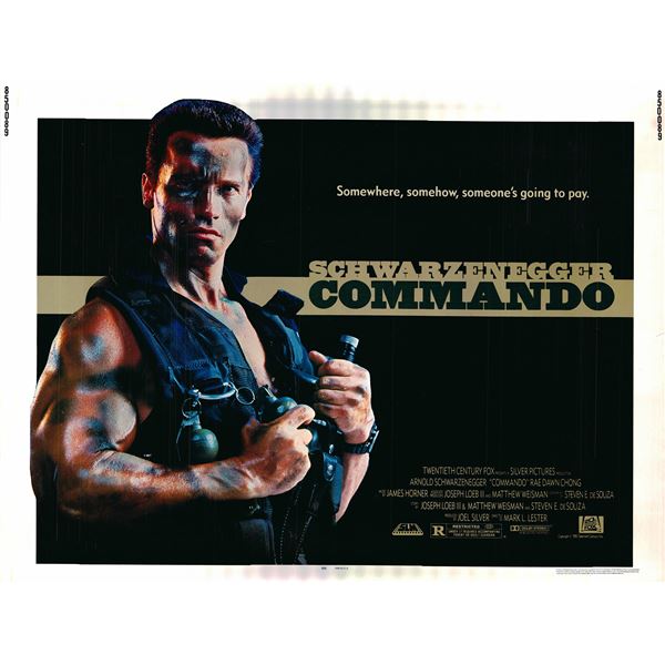 Commando original 1985 vintage one sheet movie poster