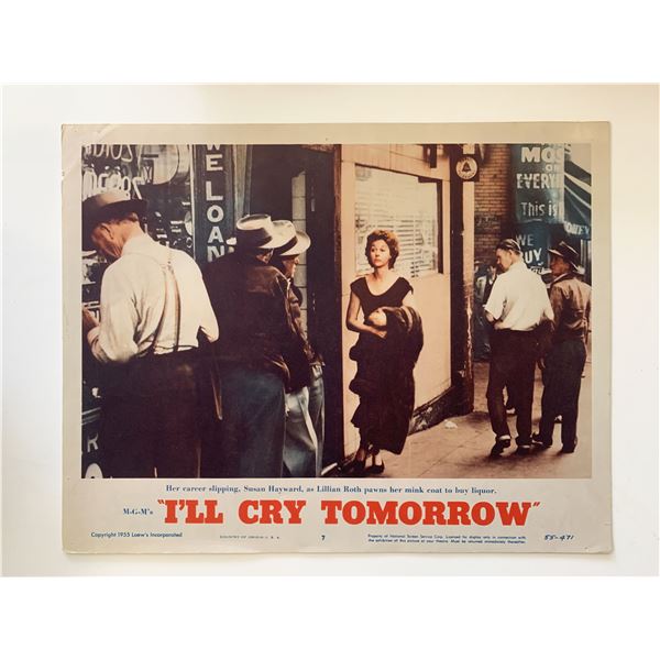 I'll Cry Tomorrow  original 1955 vintage lobby card
