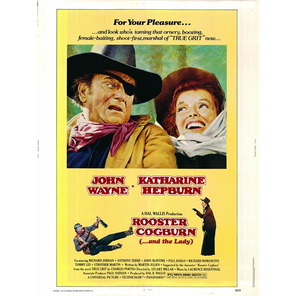 Rooster Cogburn original 1975 vintage one sheet movie poster