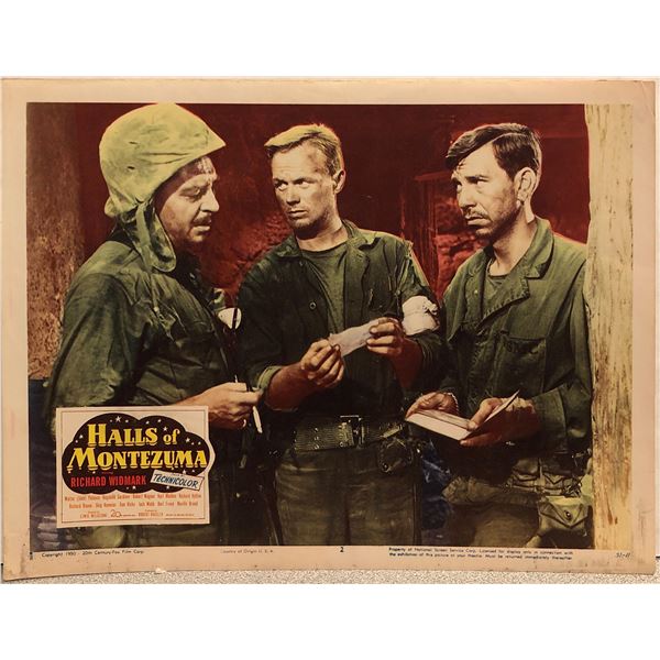 Halls of Montezuma original 1951 vintage lobby card