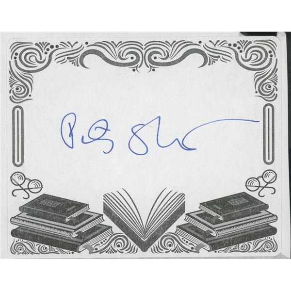 Peter Straub signed bookplate