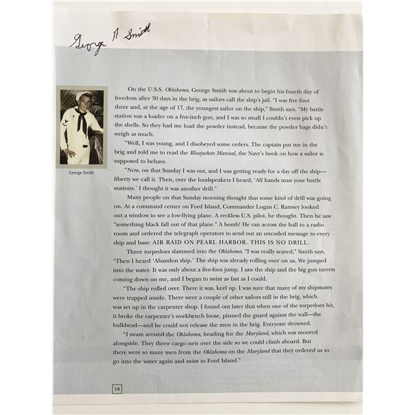 WWII George Smith Signed Magazine Page