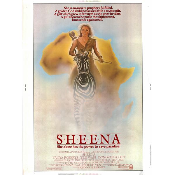 Sheena original 1984 vintage one sheet movie poster