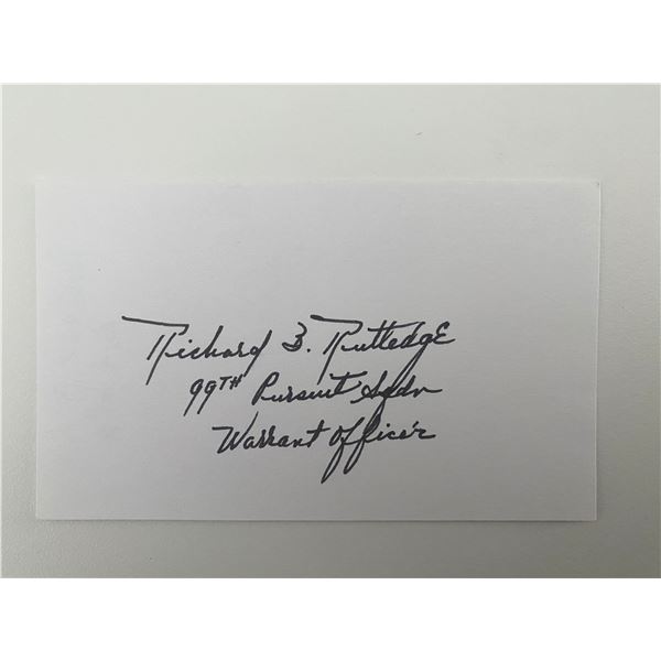 WWII Tuskegee Airman Richard B. Rutledge signed envelope