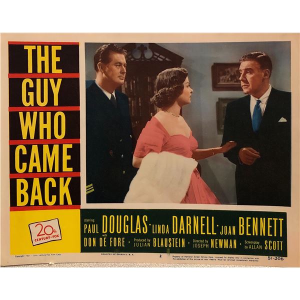 The Guy Who Came Back orignal 1951 vintage lobby card