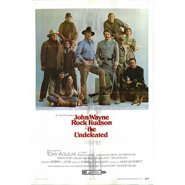 The Undefeated original 1969 vintage movie poster