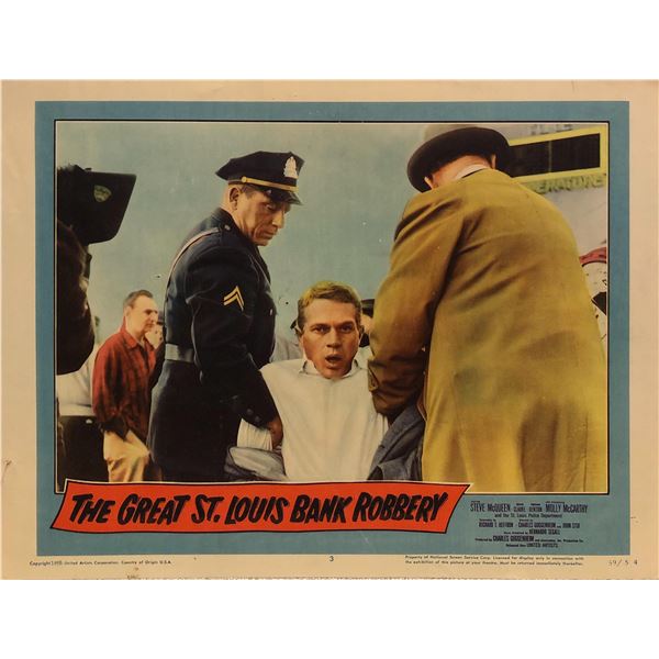 The Great St. Louis Bank Robbery original 1959 vintage lobby card