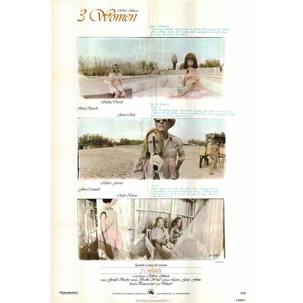 3 Women original 1976 vintage movie poster