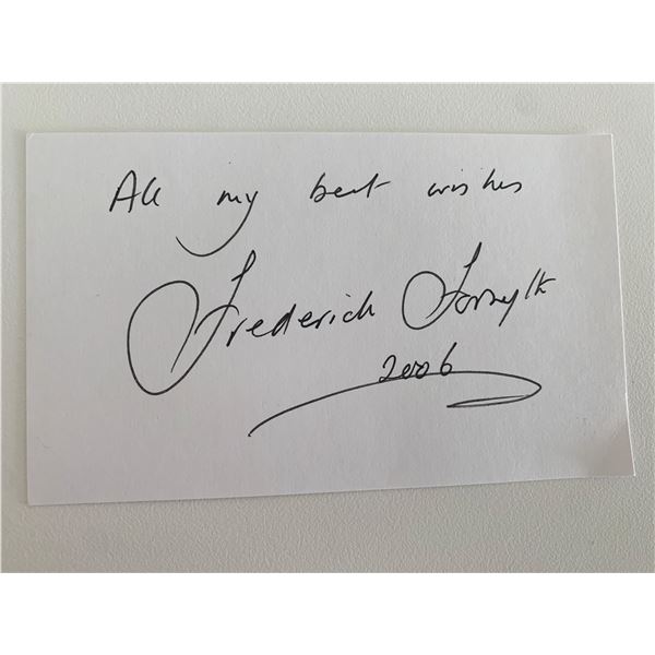 Novelist Frederick Forsyth original signature