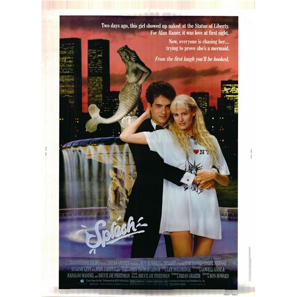 Splash original 1984 vintage one sheet movie poster