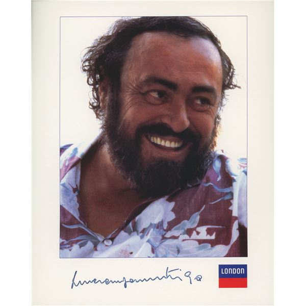 Luciano Pavarotti signed photo