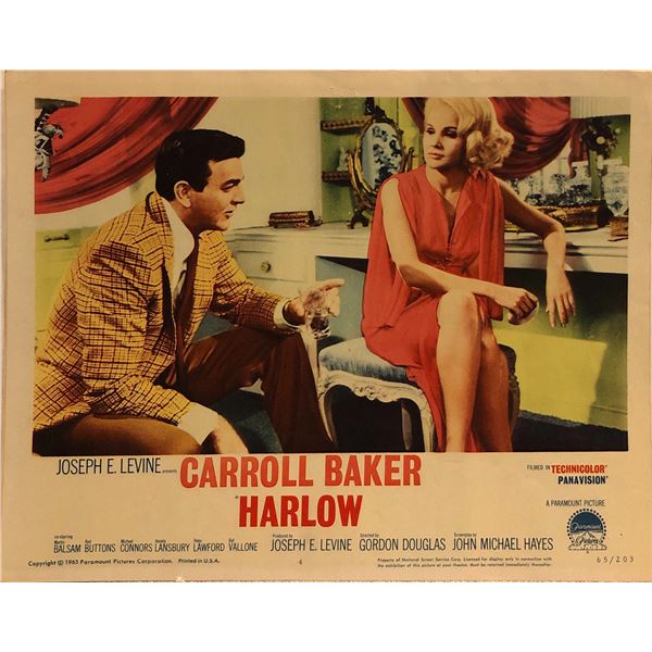 Harlow original 1965 vintage lobby card
