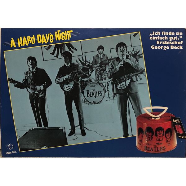 A Hard Day's Night original 1982R vintage lobby card