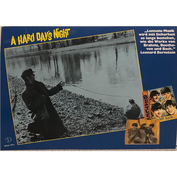 A Hard Day's Night original 1982R vintage lobby card