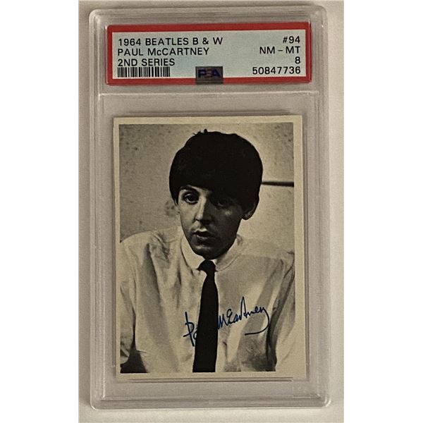 Paul McCartney facsimile signed card-PSA graded