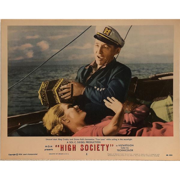 High Society original 1956 vintage lobby card