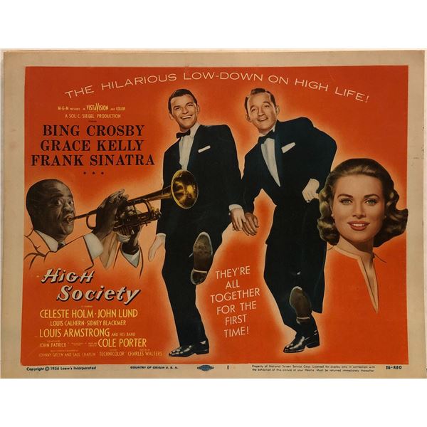 High Society original 1956 vintage lobby card