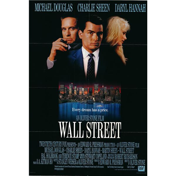 Wall Street original 1987 vintage movie poster