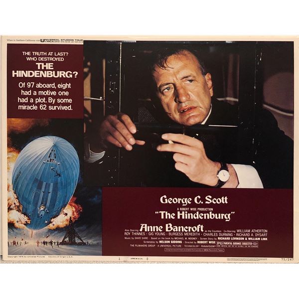 The Hindenburg original 1975 vintage lobby card