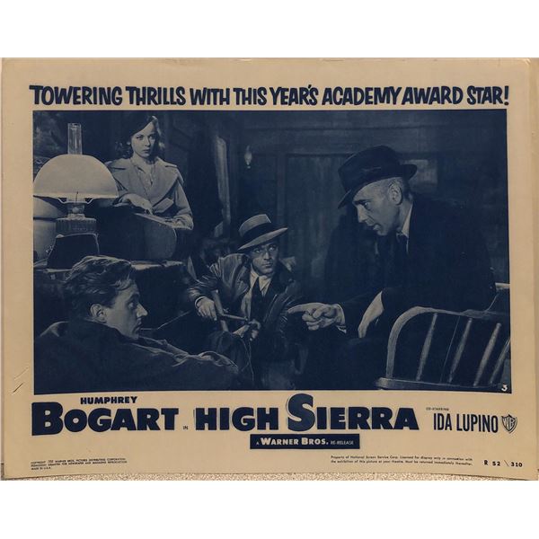 High Sierra original 1952R vintage lobby card