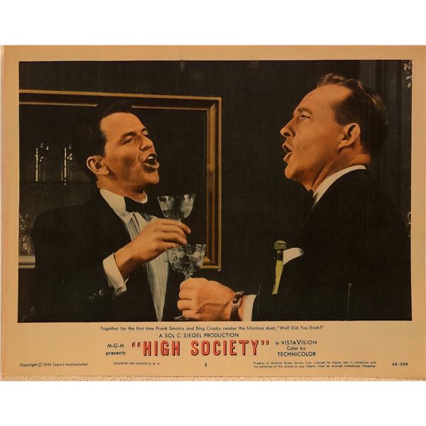 High Society original 1956 vintage lobby card