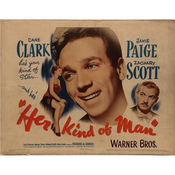 Her Kind of Man original 1946 vintage lobby card