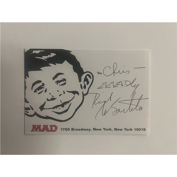 Mad Magazine Dick DeBartolo signed card.