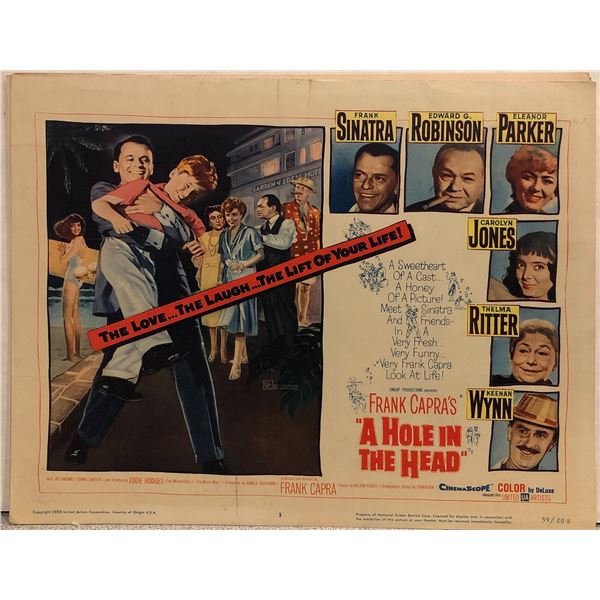 A Hole in the Head original 1959 vintage lobby card