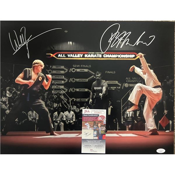 The Karate Kid Ralph Macchio William Zabka signed photo. JSA authenticated