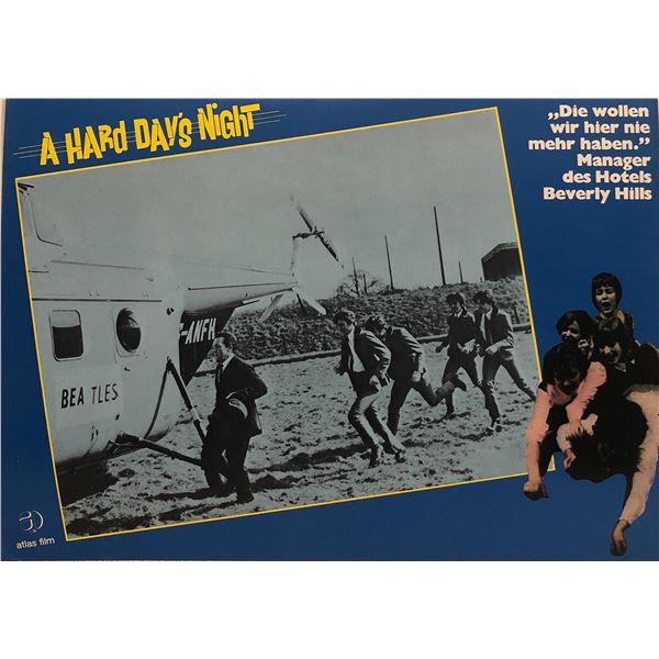 A Hard Day's Night original 1982R vintage lobby card