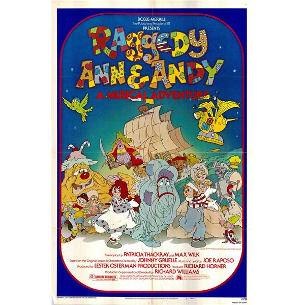 Raggedy Ann & Andy: A Musical Adventure original 1977 vintage one sheet movie poster