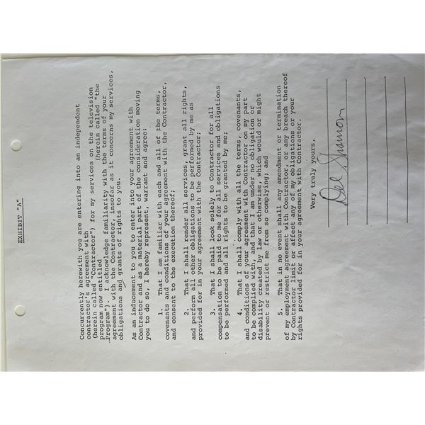 Del Shannon signed contract