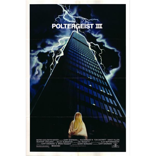Poltergeist III original 1988 vintage one sheet movie poster