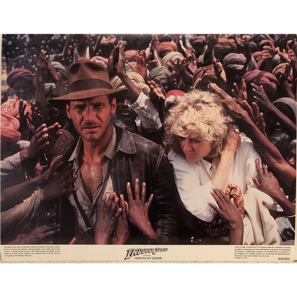 Indiana Jones and the Temple of Doom original 1984 vintage lobby card