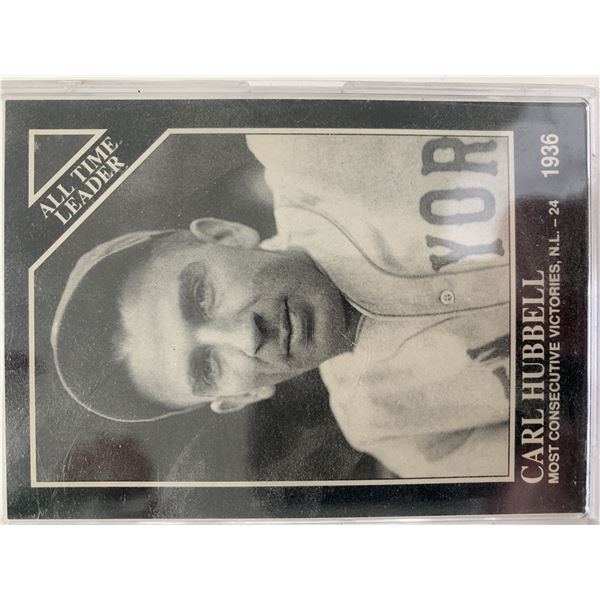 Carl Hubbell unsigned baseball card