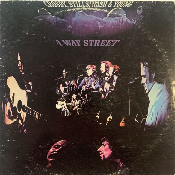 Crosby, Stills, Nash & Young 4 Way Street signed 1971 Vinyl LP
