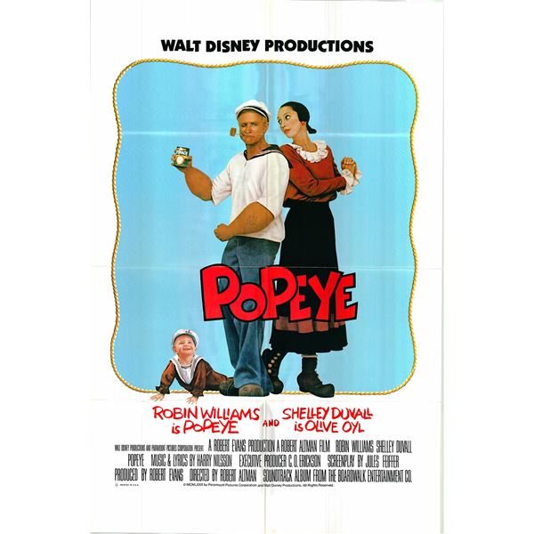 Popeye original 1980 one sheet movie poster