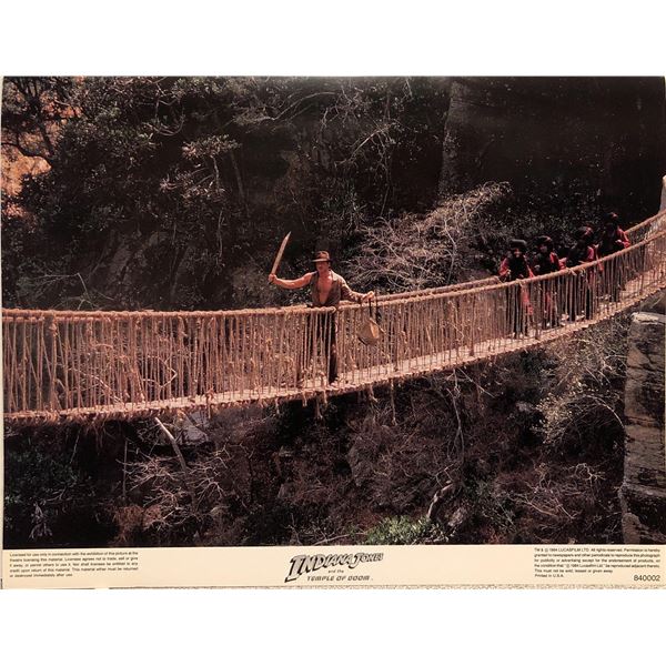 Indiana Jones and the Temple of Doom original 1984 vintage lobby card