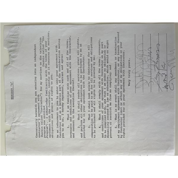 New York Dolls signed contract