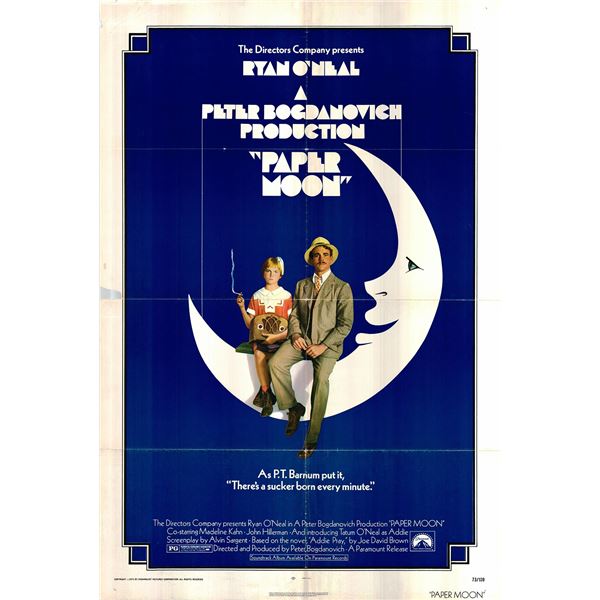 Paper Moon original 1973 vintage one sheet movie poster