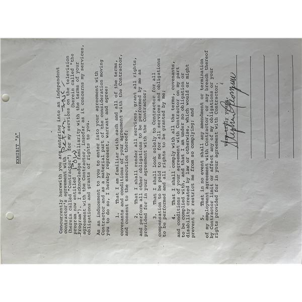 Cat Stevens signed contract