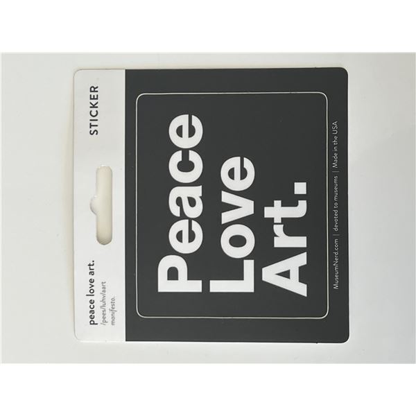 Peace Love Art Sticker