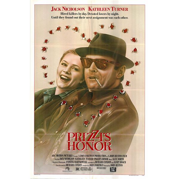 Prizzi's Honor original 1985 vintage one sheet movie poster