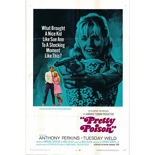 Pretty Poison original 1968 vintage one sheet movie poster