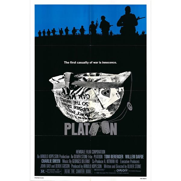 Platoon original 1986 vintage one sheet movie poster