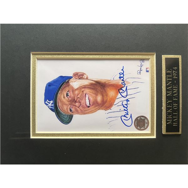 Mickey Mantle signed photo. GFA authenticated