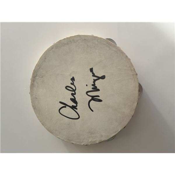Charles Mingus signed tambourine